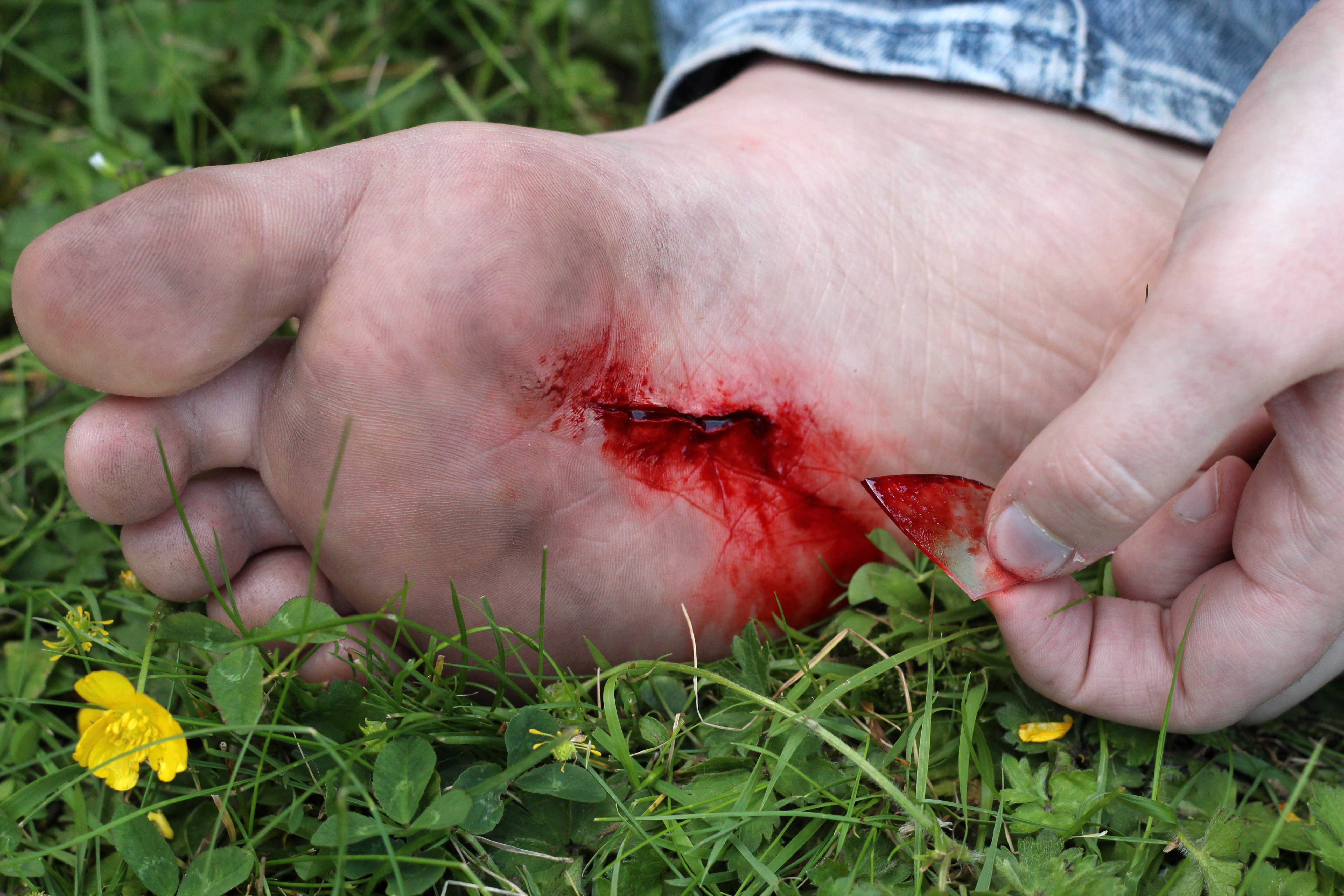 Stepped on Glass Makeup FX by Toryn Reed